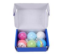 Brrnoo 6 Colorful Bath Fizzies with Surprise Spring Toys for Kids Treasure Hunt Bath Time