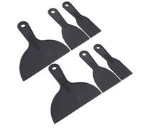 Brrnoo 6PCS Plastic Scraper Tool Set Paint Scrapers Wall Putty Scrapers with Non Slip Handle and Hanging Hole for Drywall Repair Painting Caulking Wallpaper Removal