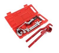 Brrnoo 7pc Tube Flaring Kit with Cutter, Bending Tool Set for Brake Fuel Tube Repair, Includes 7 Double Flare Dies, Suitable for 1/4inch, 5/16inch and 3/8inch Pipe, Heavy Duty
