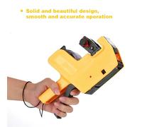 Brrnoo 8 Digits Price Tag Gun Handy Labeler, Ink, for Retail Tool, Easy to Change Labels with £, ¥, € and $ Signs Efficiently (Yellow)