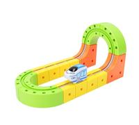BRRNOO 81pcs 3D Train Track Set, Electric Easy Assembly Flexible Building Toy with Stable Connection Seamless Operation, for Children
