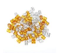 Brrnoo Adjustable Hair Braid Cuff, Easy to Use and Unique Hair Decoration Tool, Pack of 50/100 Beads, Multiple Color Options, Made of Aluminum, Ideal for Braids and Dreadlocks, Fun (Gold 50g +