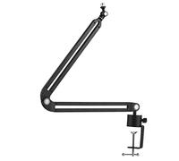 Brrnoo Adjustable Mic Arm Boom Stand for Podcasting, Streaming, Recording, Compatible with Most Mics, Space-Saving Design for Home or Professional Studios