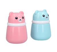 BRRNOO After Bath Puff Box, Powder Puff Box Empty Powder Dispenser Bottle Toddler Body Container for Home Outdoor Trip Travel Baby (Bear Powder Empty Box)