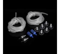 Brrnoo Aquarium, 2pcs 2.5m 4mm Aquarium Oxygen Pipe Soft Hoses Tubing Air Stones + 2pcs Valve + 6pcs Suction Cups + Air Stone Fish Tank Accessories
