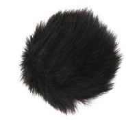 Brrnoo Artificial Fur Lapel Mic Wind Muff, Artificial Fur Lapel Mic Windscreen Windscreen Microphone Lavalier Lavalier Microphones Wind Muff Clamp/Holder On (Black)