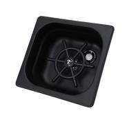 Brrnoo Automatic Pitcher Rinser Cup Washer High Pressure Stainless Steel Embedded Design Saves Space Easy to Clean for Home Commercial Kitchen (Black)