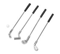 Brrnoo Baby Golf Clubs, Miniature Dollhouse Accessories 1:12 Plastic Alloy Exquisite Golfing Clubs 5Pcs Dollhouse Golfing Toddler Golf for 1:12 DIY