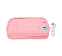 Brrnoo Baby Wipe Warmer Portable Wipes Heater Foldable Wipes Dispenser with Smart Temperature Control 3 Heat Levels for Newborn Sensitive Skin Home Travel (Pink)