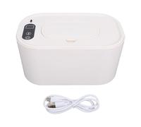 Brrnoo Baby Wipe Warmer, Wipes Dispenser, EFFICIENT Heat Distribution Baby Wet Wipe Warmer Dispenser Holds 80 Wipes Top Holder with Digital Display (White)