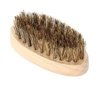 Brrnoo Bamboo Beard Brush Soft Bristle Oval Mustache Comb Shaving Brush for Cleaning and Lathering