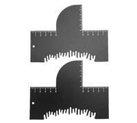 BRRNOO Barber Line Up Tool Hairline Shaping Tool Enhancement Card with Measurement Indicators Reusable Color Spray for Professional Barbers and Home Use Plastic 6 X 4.4 Inches