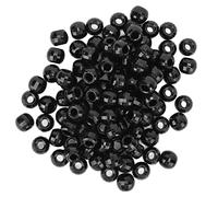 Brrnoo Beads for Kids Girls, 100pcs Large Hole 12mm Plastic Dreadlocks Braid Beads Braiding for Braids for and Beard Styling (Black)