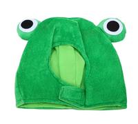 Brrnoo Big Eyes Animal Hat Plush Funny Cosplay Hat with Large Playful Eyes for Costume Parties Photo Props Family Fun (Green)