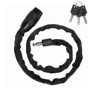 BRRNOO Bike Lock, Bike Chain Lock Cable with Key Chain Spiral Cable Security Theft for S, Scooters, Kayaks, Paddle Boards (Black)