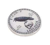 Brrnoo Black Raven Coin Unique Humor Unapologetic Self Expression Commemorative Crow Coin with Storage Box Display Case