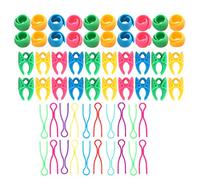 BRRNOO Bobbin Holder, Bobbin Clips Thread Holder Silicone Clips Plastic Clamps Spool Huggers Embroidery Tools 60Pcs Thread Buddies for Sewing Machine, Spool Storage Device
