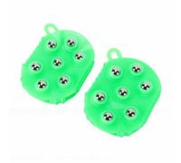 Brrnoo Body Massage Roller Ball Glove Handheld Lymphatic Massage Gloves Palm Shaped Tool with PVC Rolling Balls for Muscle Relaxation Back Arms Legs Abdomen (Green)