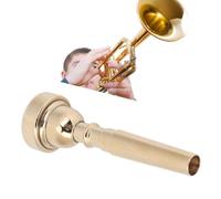 Brrnoo Brass Trumpet Mouthpiece Durable Professional Horn Accessories for Novice/Professional Players Gold 3C 5C 7C Bb Tone (7 golden C)