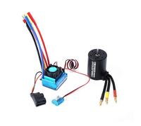 BRRNOO Brushless Motor, Rc Brushless Motor And ESC with 80A ESC Combo Replacement 3650 2300KV for HSP HPI 1:8/1:10 Remote Control And Boat Part (120A)
