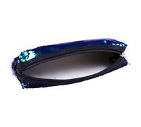 Brrnoo BZ968 Sequin Pencil Case, Mermaid Iridescent Sequins Storage Bag, Reversible Glitter Purse, Multi Purpose Makeup Bag & Stationery Organizer for Girls, Lightweight Cotton (Black Green)