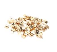 Brrnoo Cabinet Hinges, Cabinet Hardware with Screw 100Pcs Door Hinges for DIY Jewellery Box Yellow