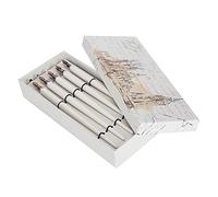 Brrnoo Calligraphy Pen, Calligraphy Pens with Storage Box Wooden Handle Dip Home Office Art Painting Fountain Set Dip Ink for Writing Painting Signing Sketch (White slender pole)