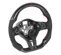 BRRNOO Carbon Fiber Steering Wheel with Leather for MK6 GTD 2009 2013 Flat Bottom Type Racing Design Enhanced and Durability