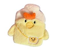BRRNOO Cartoon Animal Hot Water Bag Soft Cover Leakproof Portable Hot Water Bottle for Kids Adults (1# Yellow Duckling)