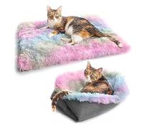 Brrnoo Cat Bed Washable Comfortable Pet Beds for Indoor Cats Innovative Design Safe Warming Suitable for All Seasons Gray/White/Colorful 61 * 51cm (Colorful)
