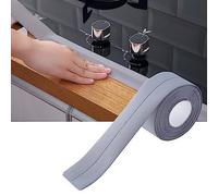 Brrnoo Caulk Tape, Bathroom Caulking Tape Self Adhesive Sealing 3.2 X 3.8 Type PVC Caulk Strip Strip for Kitchen and Bathroom (Gray)