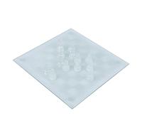 Brrnoo Chess, 25x25cm Dull Polish Glass Glass Chess Set Set Crystal International 1 Checkerboard and 32 Chessman