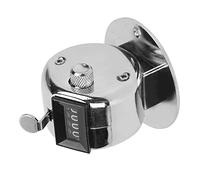 Brrnoo Clicker Counter, Stitch Counter Stainless Steel 4-Digit Manual Counting Tool Hand Tally Hand Clicker for Counting, Knitting, Coaching, Lap