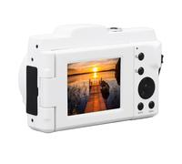Brrnoo Compact 1080P Digital Camera with Flip Screen, Vlogging 16MP 2.4 Inch LCD Screen, 16X Zoom, Image Sharpness, Loop Recording, Record While Charging, Support Tripod, Ball Head,