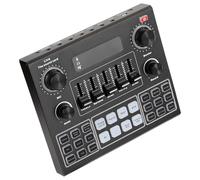 Brrnoo Complete Professional, Essential Podcast and Live Audio Production Equipment Bundle with Sound Card for DJ, Streaming and Recording in Silver