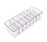 Brrnoo Contact Lens Case, Large Capacity Daily Contact Lens Organizer, 8 Compartments Storage Case Dispenser for Both Home Use and Travel (Transparent Grey)