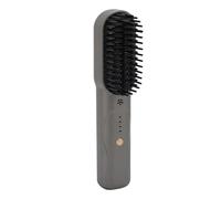 BRRNOO Cordless Hair Straightener Brush Rechargeable Straightening Comb Curling Iron Portable Electric Styling Comb with 3 Temperature Settings for Straight and Curly Hair (Graphite)