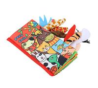 Brrnoo Crinkle Books for Babies, Baby Book Sensory Toys Early Education Preschool Learning Toy Washable Soft Cloth Bath for Newborns Babies Infants Toddlers (Puppy Tail Book)