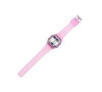 Brrnoo Digital Sports Watch LED Backlight Unisex Multifunctional Antiwater Electronic with Stopwatch Alarm Clock Countdown Calendar 12/24 Hour Format for Teens Indoor Outdoor Act (Transparent Pink)