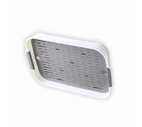 Brrnoo Dish Drying Rack Over Sink, Plastic Space-Saving Draining Rack for Dishware, Baked Goods, Fruits, Vegetables, Meat, Leftovers, Crafts