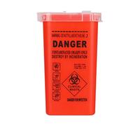 BRRNOO Disposable Waste Box, Plastic Needle Container Collector with Anti Puncture Shell, for Safe Disposal of Tools and (Red)