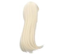 Brrnoo Doll Wigs, Blonde Ponytail Wig 8 to 9 Inch Heat Resistant Fiber 1/3 Doll Replacement Synthetic Straight (Light Gold)