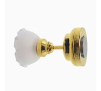 BRRNOO Dollhouse Ceiling Light, 1:12 Scale Warm LED Battery (Flower Shape | Plastic Hanging Lamp, Warm Lighting, Kitchen Dining Scenes, Toggle Switch, 1:12 Scale, Sand Table Models