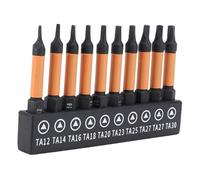 BRRNOO Drill Bit Set, Security Bit Set Small Screw Driver 10 Pcs Triangular, 50mm Length 1/4 Inch Hex Shank, for Impact Drive