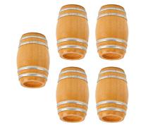 Brrnoo Drum, 5pcs Miniature Wooden Beer Drum Minature Things Wood with Simulation Vintage 1:12 Dollhouse Wine Model for Dollhouse Accessories