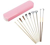 BRRNOO Ear Massage Feather Ear Wax Removal Kit Stainless Steel Ear Pick Set 10PCS/15PCS Portable Ear Cleaner Tools with Exquisite Box for Home Travel Professional Use (#2)