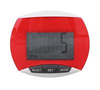 Brrnoo Elderly Step Counter, 3D Simple Step Counter Sports Walking Exercise Pedometer with Clip, Professional Portable Distance Calorie Step Counter with LCD Display Clear Screen(Red)