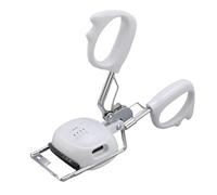 BRRNOO Electric Lash Curler Fast Heat Up Heated Eyelash Curler, 4 Temperature Settings Memory Function, Easy Press Handle Design, Long Lasting ABS Material, Lithium Ion Battery 230mAh, (White)