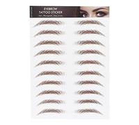 Brrnoo Eyebrow Tattoo Sticker,Eyebrow Transfers Stickers Waterproof 4D Hair Like Grooming Shaping Sticker False Eyebrows Long Lasting Makeup Women(BROWN-06), 1.0 count, Pack of 1