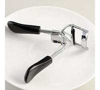 BRRNOO Eyelash Curler Long Lasting Carbon Steel Silicone Mini Portable Makeup Tool with Elastic Pad for All People Black